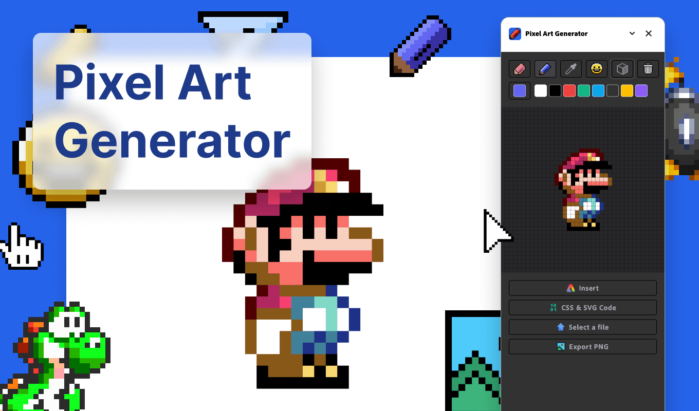 Pixel Art Generator add-on in Adobe Express